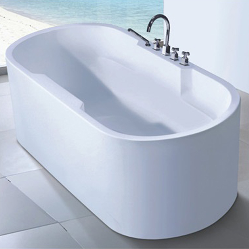 椭圆形亚克力独立式水件套装简易浴缸WLS-8884