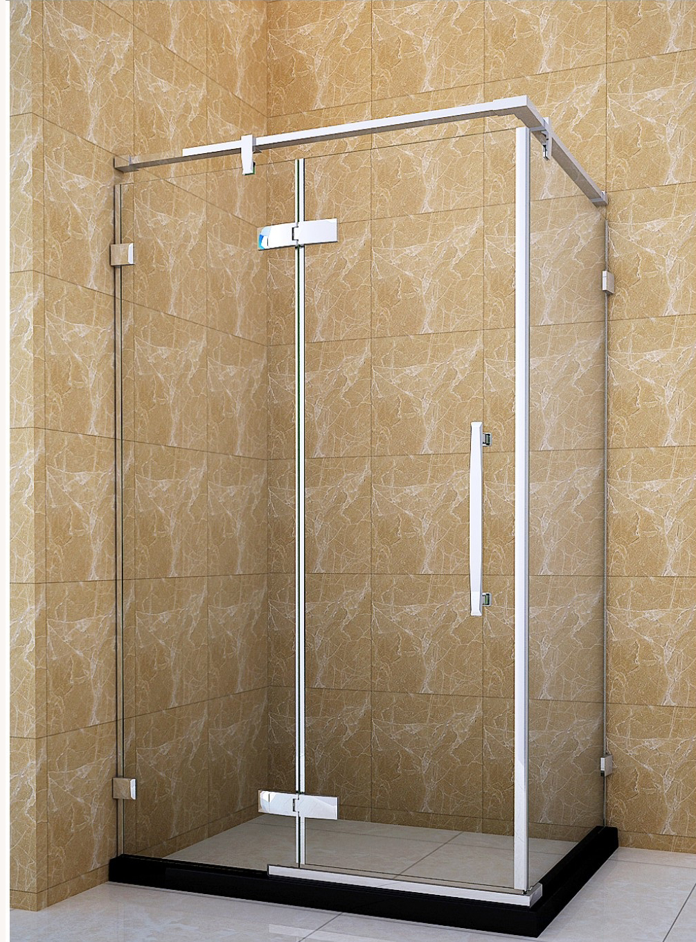 方形两固一活简易淋浴房HB-161