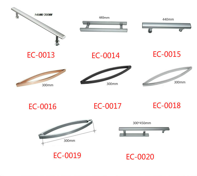 伊嘉利铝合金浴房拉手不锈钢淋浴房拉手扁管拉手方管拉手