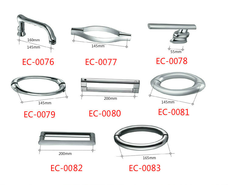 厂家直销淋浴房对轴拉手145孔165孔200孔对拉淋浴房玻璃移门拉手
